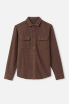 Men's Bowery Textured Twill Overshirt in the color Walnut Brown - Front Product View