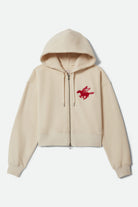 Women's Pegasus Zip Hood in the color Whitecap - Front Product View