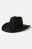 Unisex Houston II Straw Cowboy Hat in the color Black - Front Product View