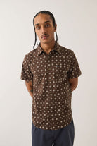 Men's Charter Print Shirt in the color Walnut Brown Bandana - Additional Fit image