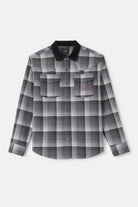 Men's Bowery Builders Ranch Performance Flannel in the color Black/Navy - Front Product View