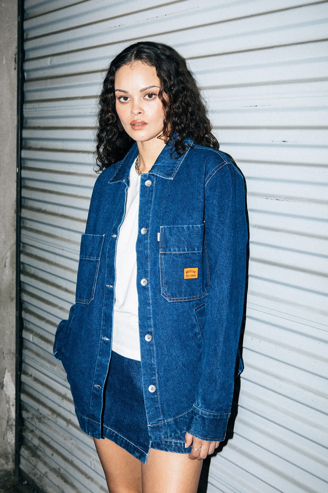 Women's Durham Shirt Jacket in the color Rinse Denim - Men's Lifestyle image