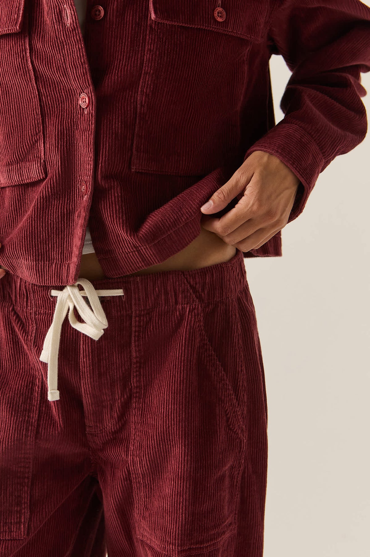 Women's Utopia Overshirt in the color Wild Ginger Cord - Additional Fit image