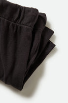 Women's Carefree Organic Garment Dyed Lounge Short in the color Black - Additional Style View