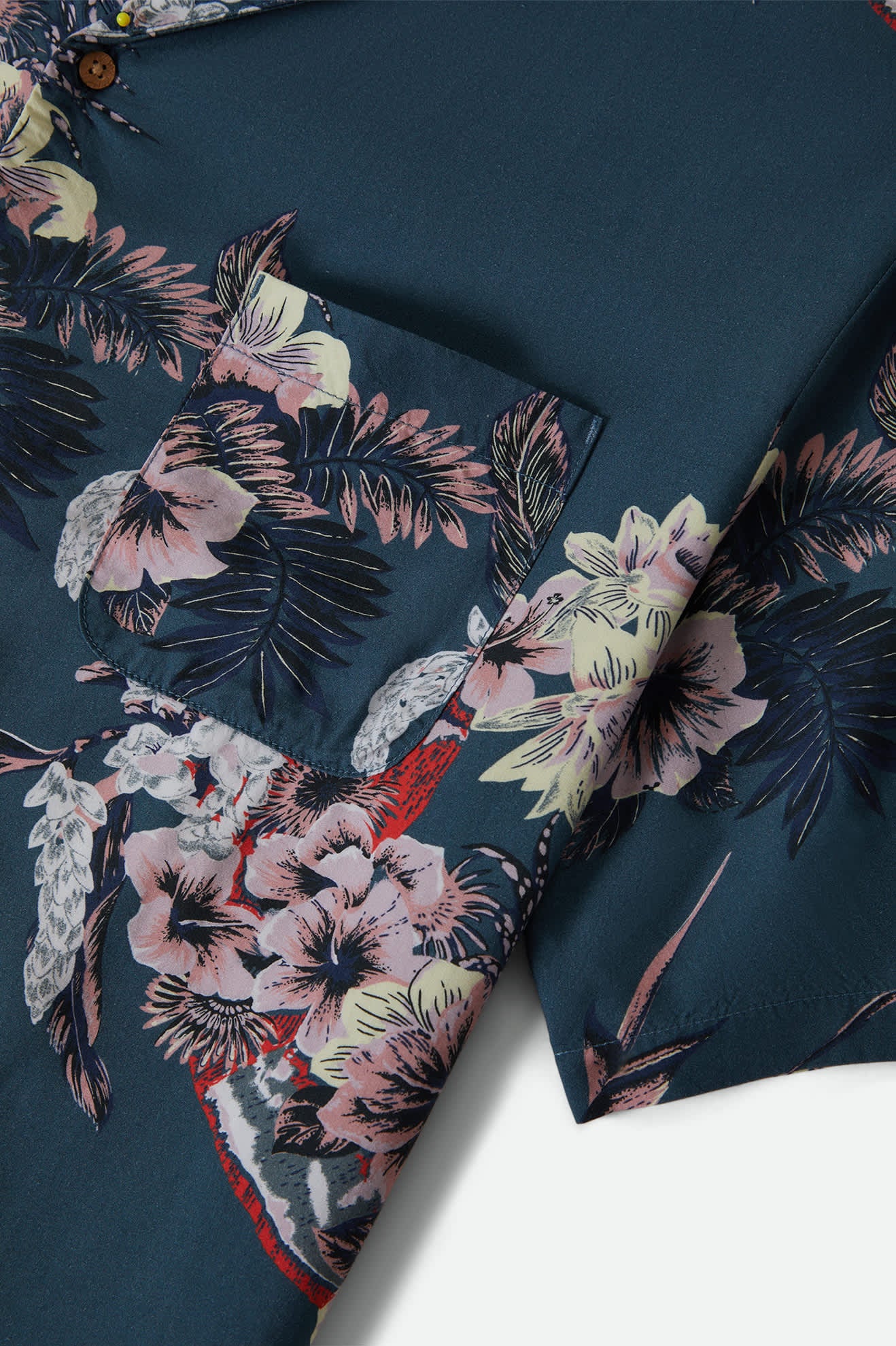 Men's Bunker Vacation Short Sleeve Camp Collar Shirt in the color Midnight Blue - Additional Laydown image