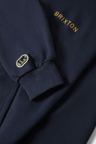 Men's Embroidered Heavyweight Oversized Hoodie in the color Mood Indigo - Additional Laydown image