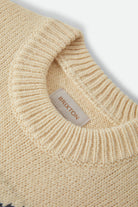 Women's Howdy Crew Sweater in the color Whitecap - Additional Laydown image