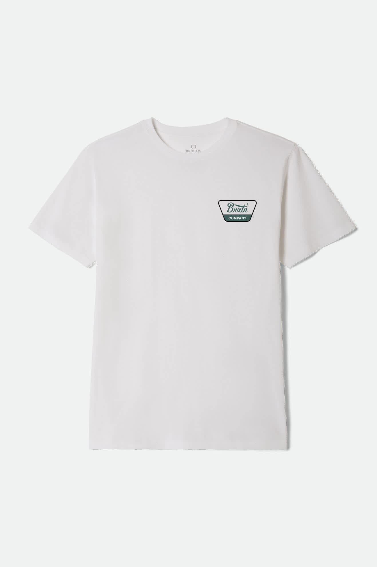 Men's Linwood S/S Standard T-Shirt in the color White/Night Sage - Front Product View