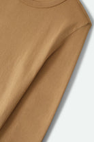 Women's Carefree Organic Garment Dye Slim T-Shirt in the color Khaki - Additional Laydown image