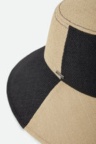 Women's Harmony Packable Bucket Hat in the color Natural/Black - Additional Laydown image