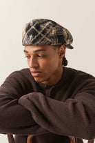 Unisex Century Barrel Snap Cap in the color Navy/Sand/Cream - Men's Side View