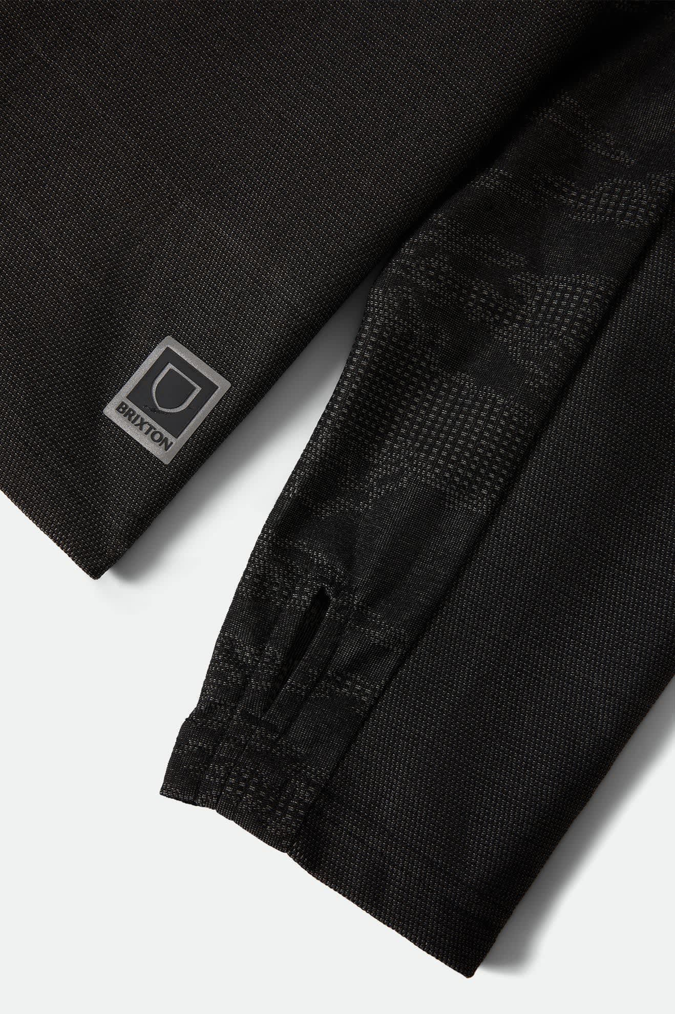 Men's Journey Long Sleeve Sun Hoodie in the color Black - Additional Laydown image