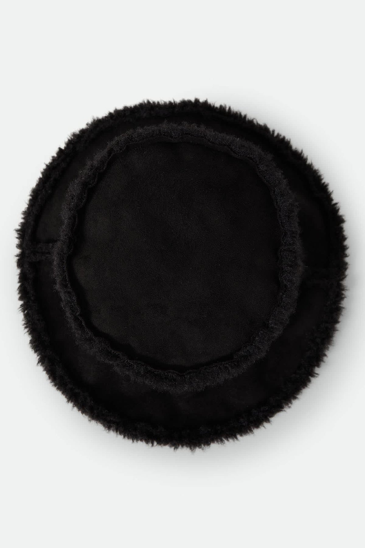 Women's Ellee Cozy Bucket Hat in the color Black Sherpa/Faux Suede - Additional Laydown image