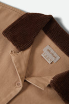 Women's Utopia Patchwork Overshirt in the color Washed Timeless Taupe - Additional Laydown image