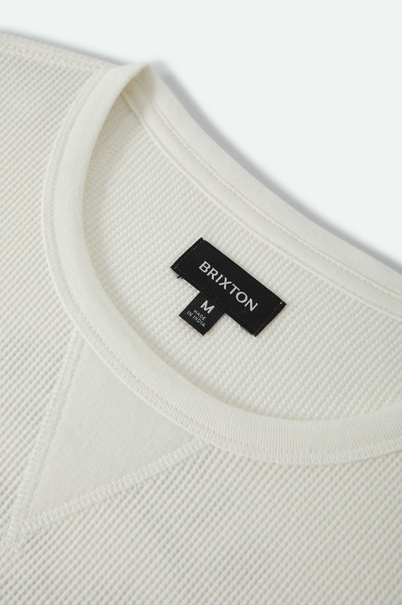 Men's Trails Waffle Knit Top in the color Off White - Additional Laydown image