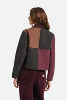 Women's Mechanic Women's Garage Jacket in the color Port/Black/Pinecone Brown - Women's Back View