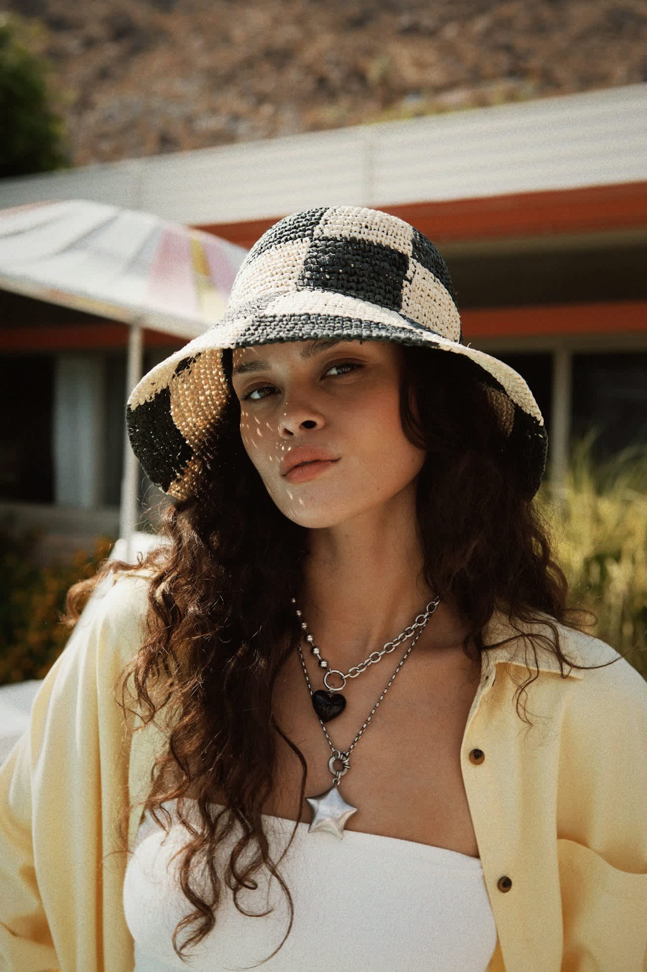 Women's Redding Bucket Hat in the color Whitecap/Deep Forest - Men's Lifestyle image