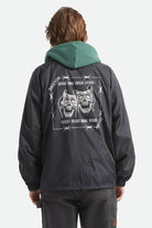 Men's Watchman Lightweight Coaches Jacket in the color Black - Men's Back View