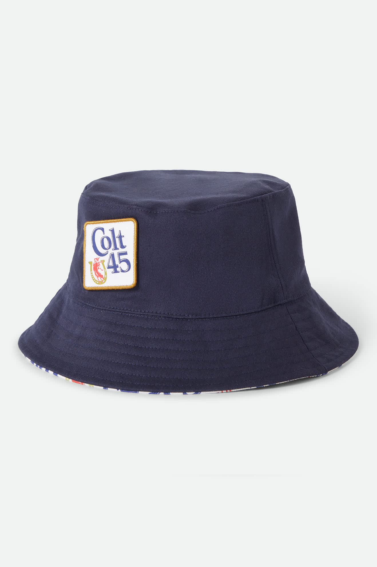 Unisex Colt 45 X Brixton Bucket Hat in the color Multi/Midnight Blue - Front Product View