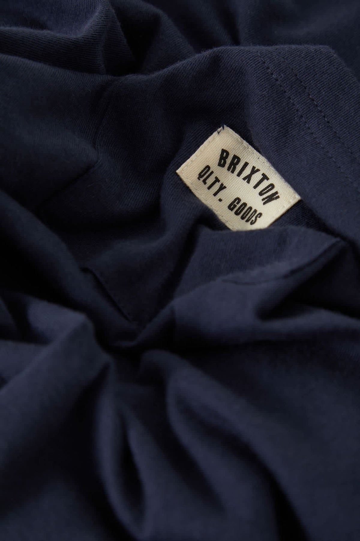 Men's Woodburn Tailored Pocket T-Shirt in the color Navy - Additional Laydown image