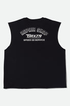 Men's Free Muscle Tank Top in the color Black Worn Wash - Additional Laydown image