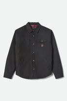 Men's Builders Stretch L/S Overshirt in the color Washed Black - Front Product View