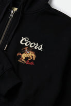 Women's Coors Saddle Full Zip Hoodie in the color Black - Additional Laydown image