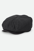 Unisex Brood Baggy Flannel Snap Cap in the color Black Denim/Black - Front Product View