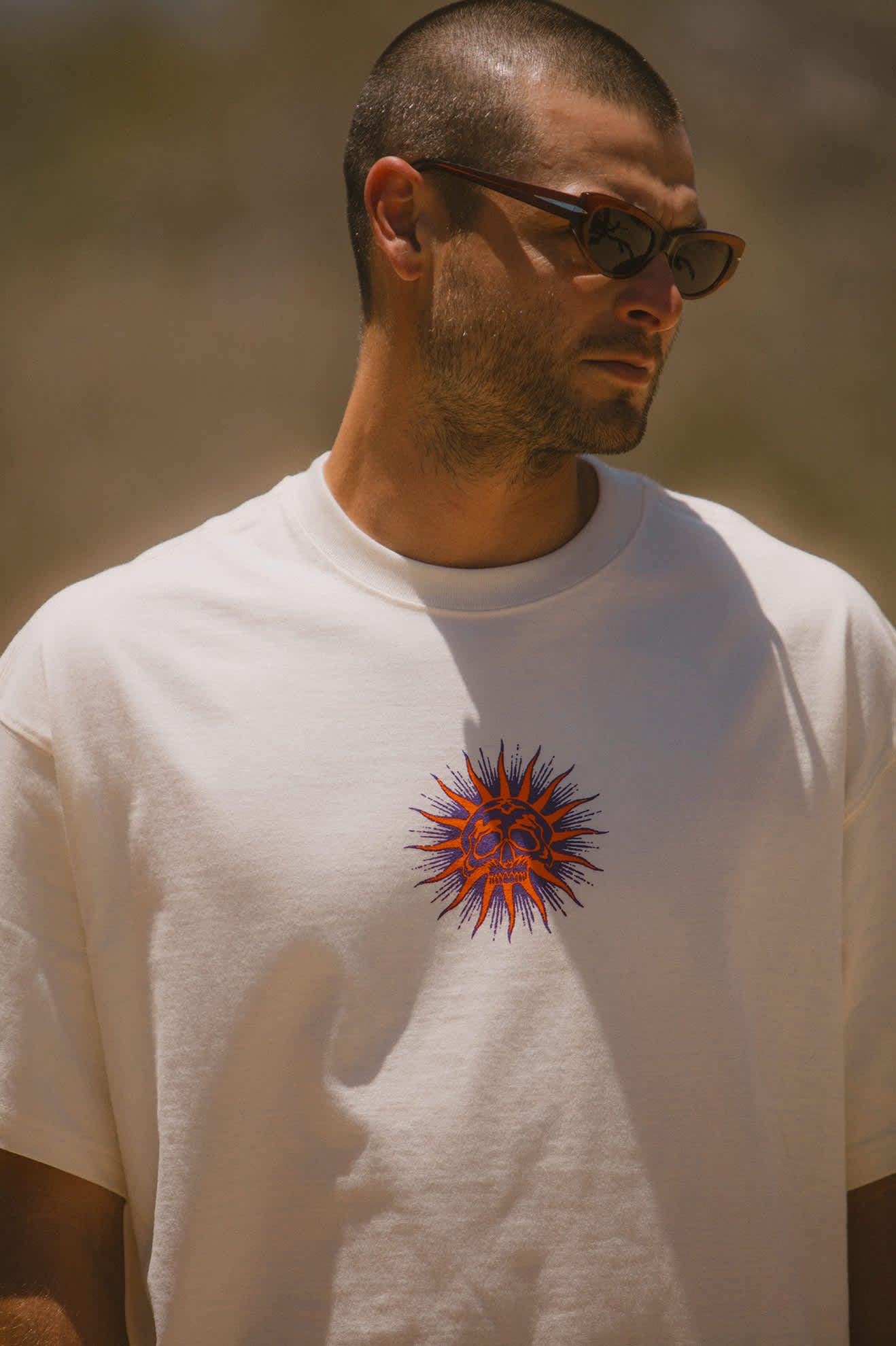 Men's Zephyr Short Sleeve Oversized Shirt in the color Cream - Men's Lifestyle image