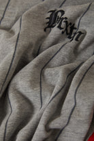 Men's Boxy Short Sleeve Baseball T-Shirt in the color Heather Grey/Adrenaline Rush - Additional Laydown image