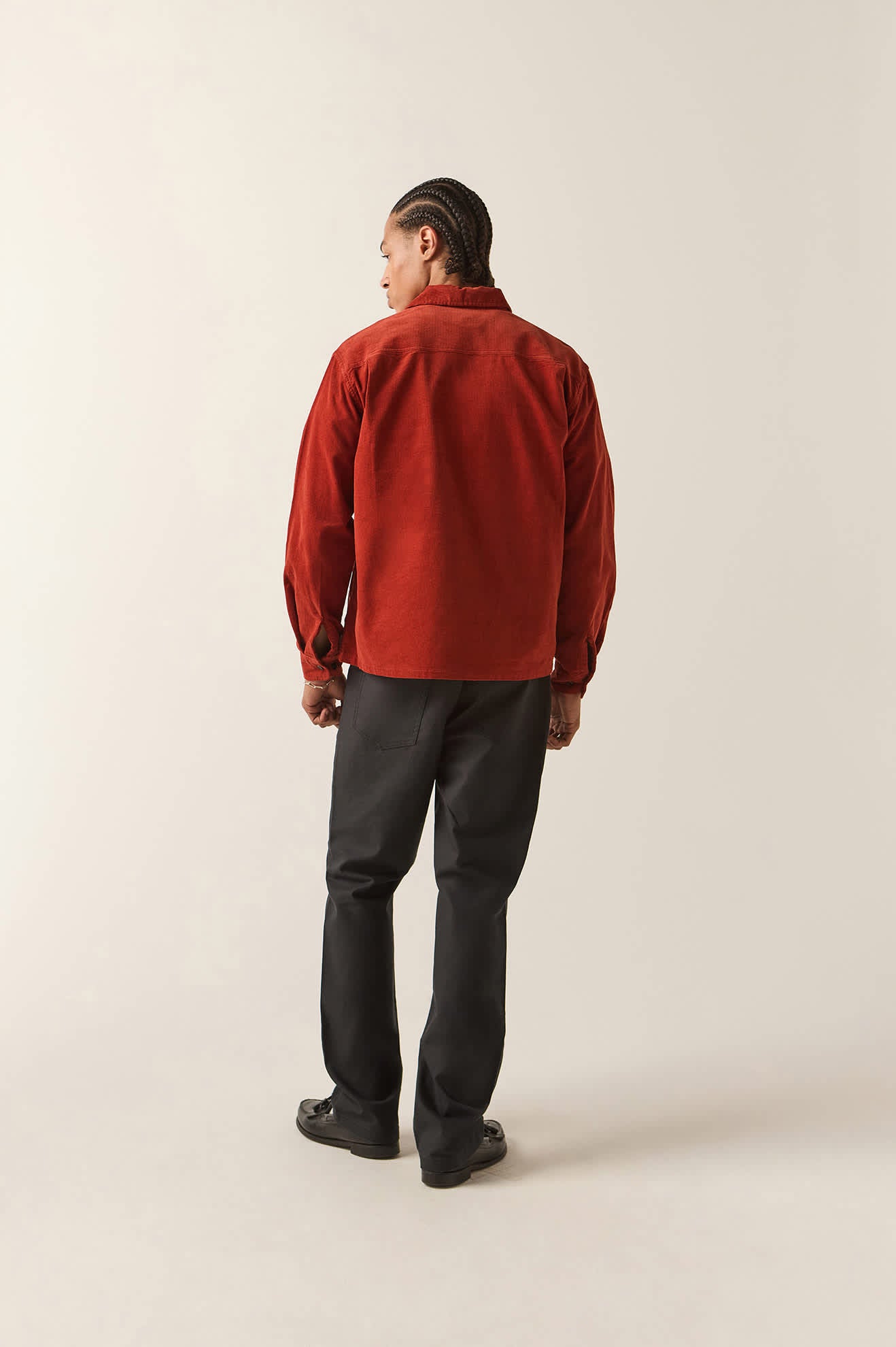 Men's Century Overshirt in the color Washed Brick - Additional Fit image
