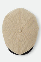 Unisex Brood Newsboy Cap in the color Khaki Stripe/Washed Black - Additional Laydown image
