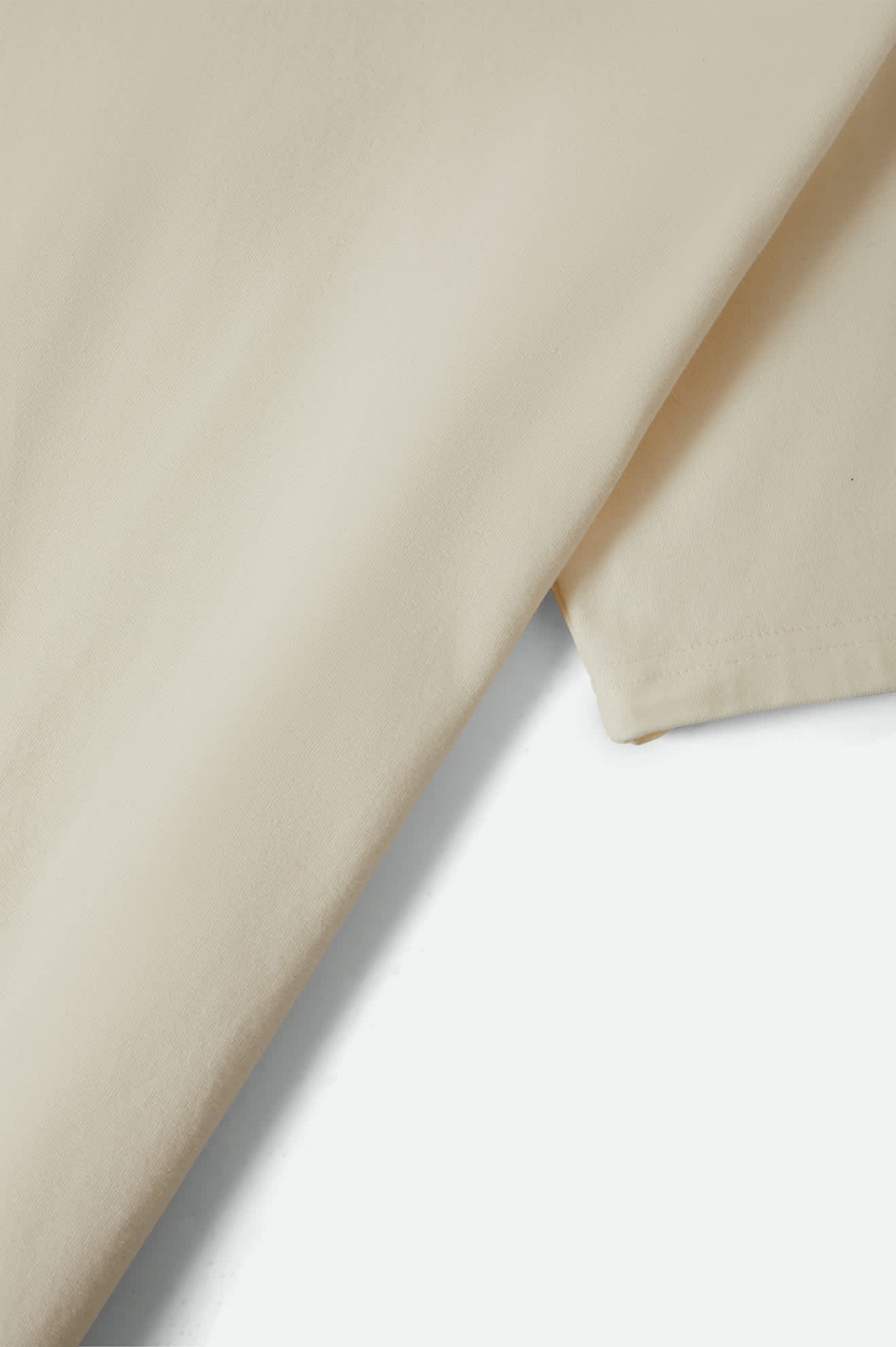 Men's Zephyr Short Sleeve Oversized Shirt in the color Cream - Additional Laydown image