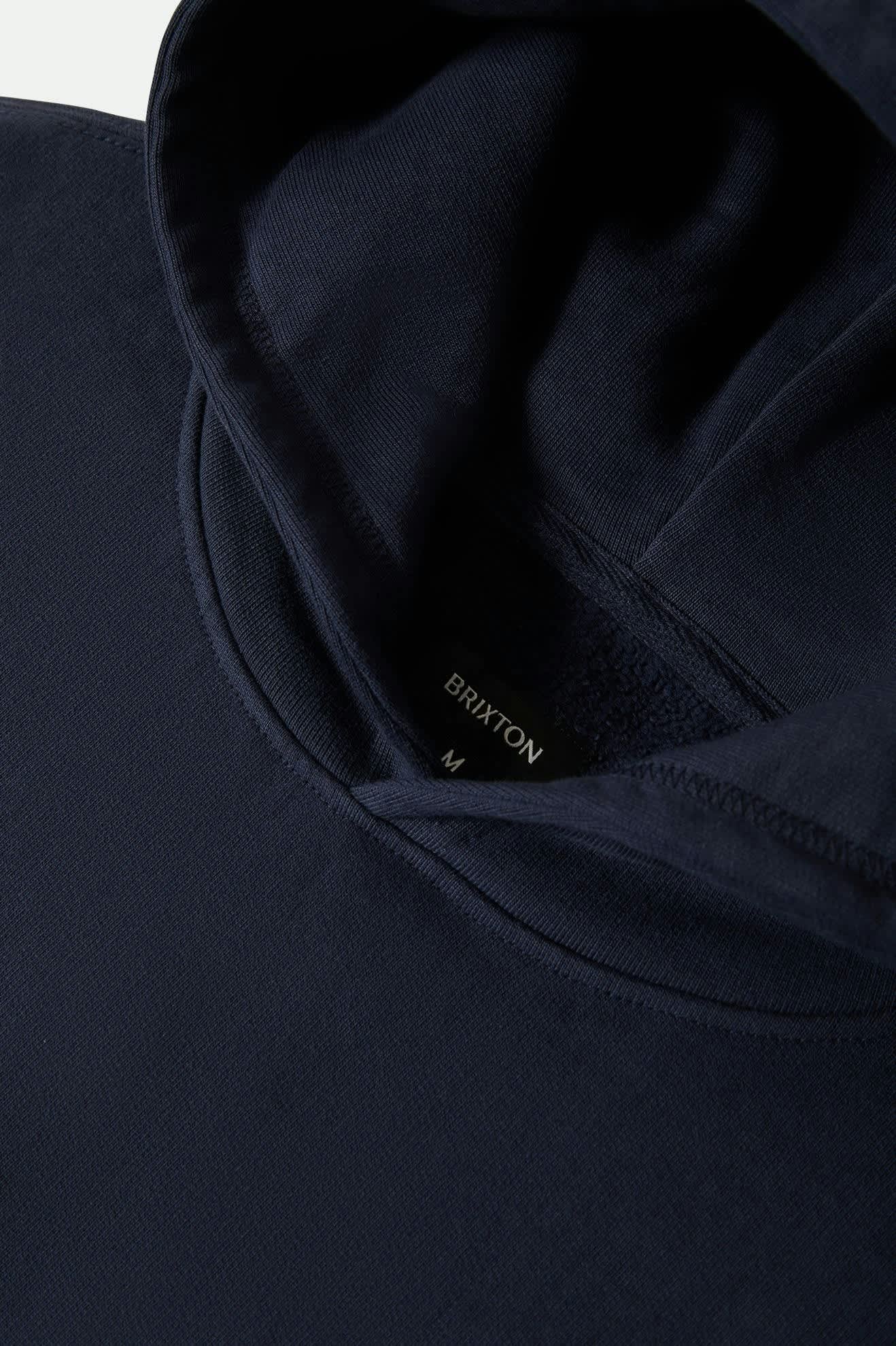 Men's Embroidered Heavyweight Oversized Hoodie in the color Mood Indigo - Additional Laydown image