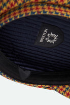 Unisex Fiddler Fisherman Cap in the color Taupe/Orange/Royal - Additional Laydown image