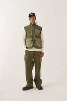 Men's Journey Utility Vest in the color Dark Olive/Olive Surplus - Additional Fit image
