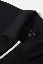 Men's Journey Lightweight 1/2 Zip Cropped Short Sleeve Shirt in the color Black - Additional Laydown image