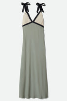 Women's Sunset Tie Slip Dress in the color Sage Green/Whitecap - Front Product View