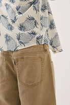 Men's Brixton Relaxed Short in the color Washed British Khaki - Additional Fit image