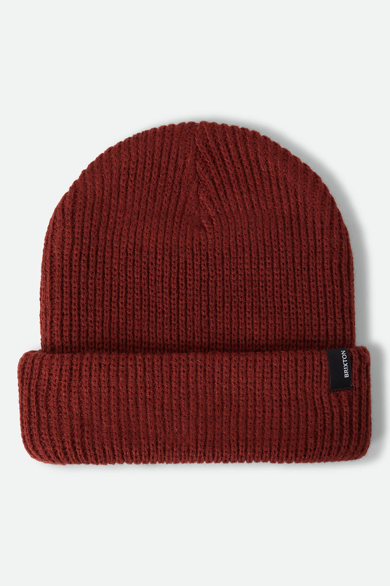 Unisex Chunky Heist Beanie in the color Marled Red Earth - Front Product View