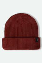 Unisex Chunky Heist Beanie in the color Marled Red Earth - Front Product View