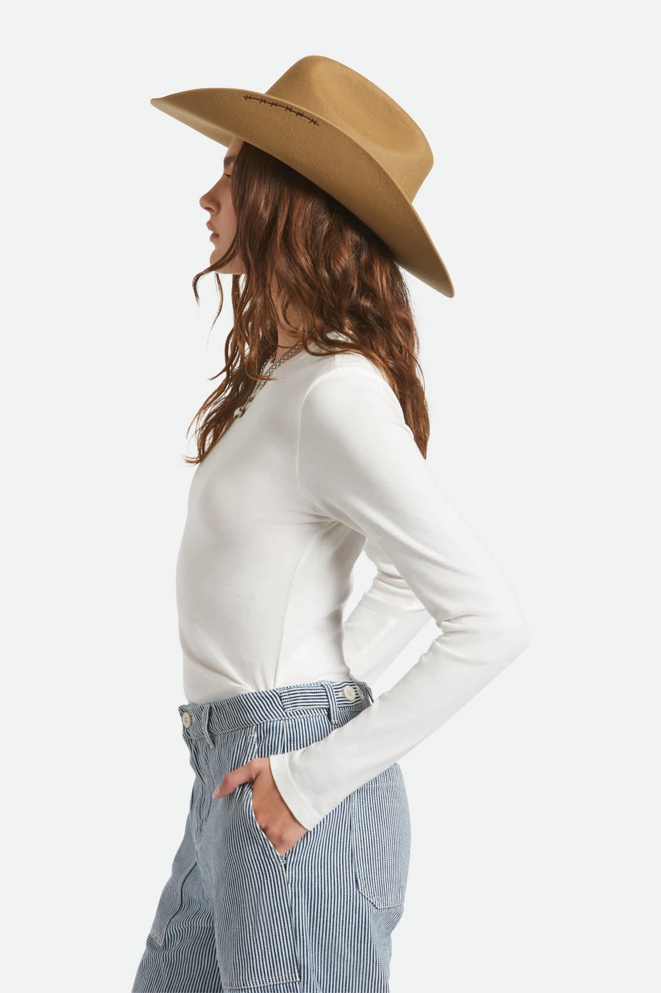 Unisex Laredo Branded Cowboy Hat in the color Antique Bronze - Women's Side View