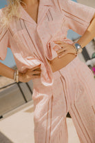 Women's The Mercer Wide Leg Trouser Pant in the color Chalk Pink - Men's Lifestyle image