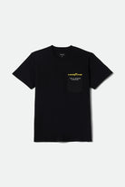 Men's Goodyear Service Pocket T-Shirt in the color Black - Front Product View