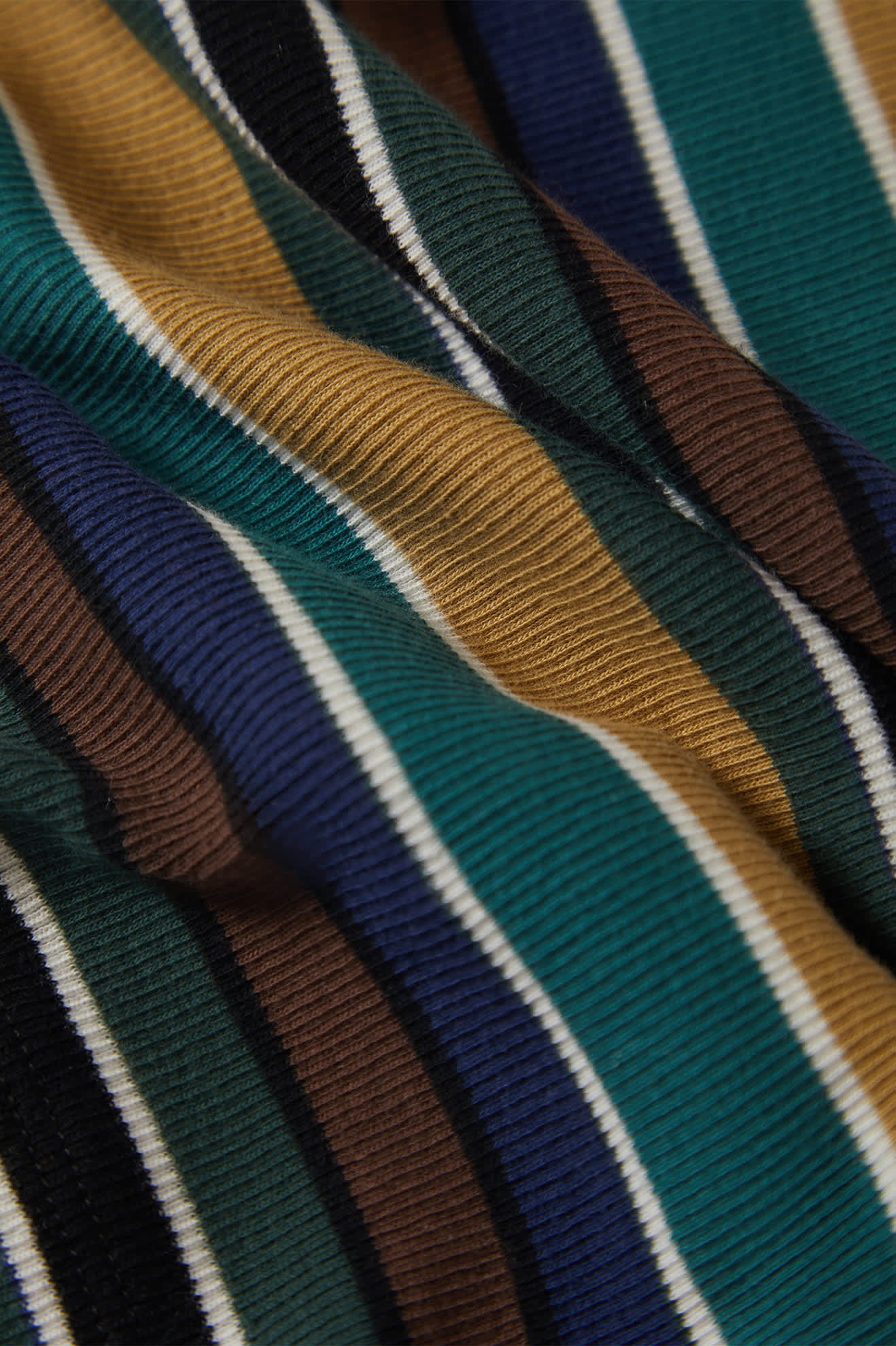 Women's Ringer Organic A-Tank in the color Multi Retro Stripe - Additional Laydown image