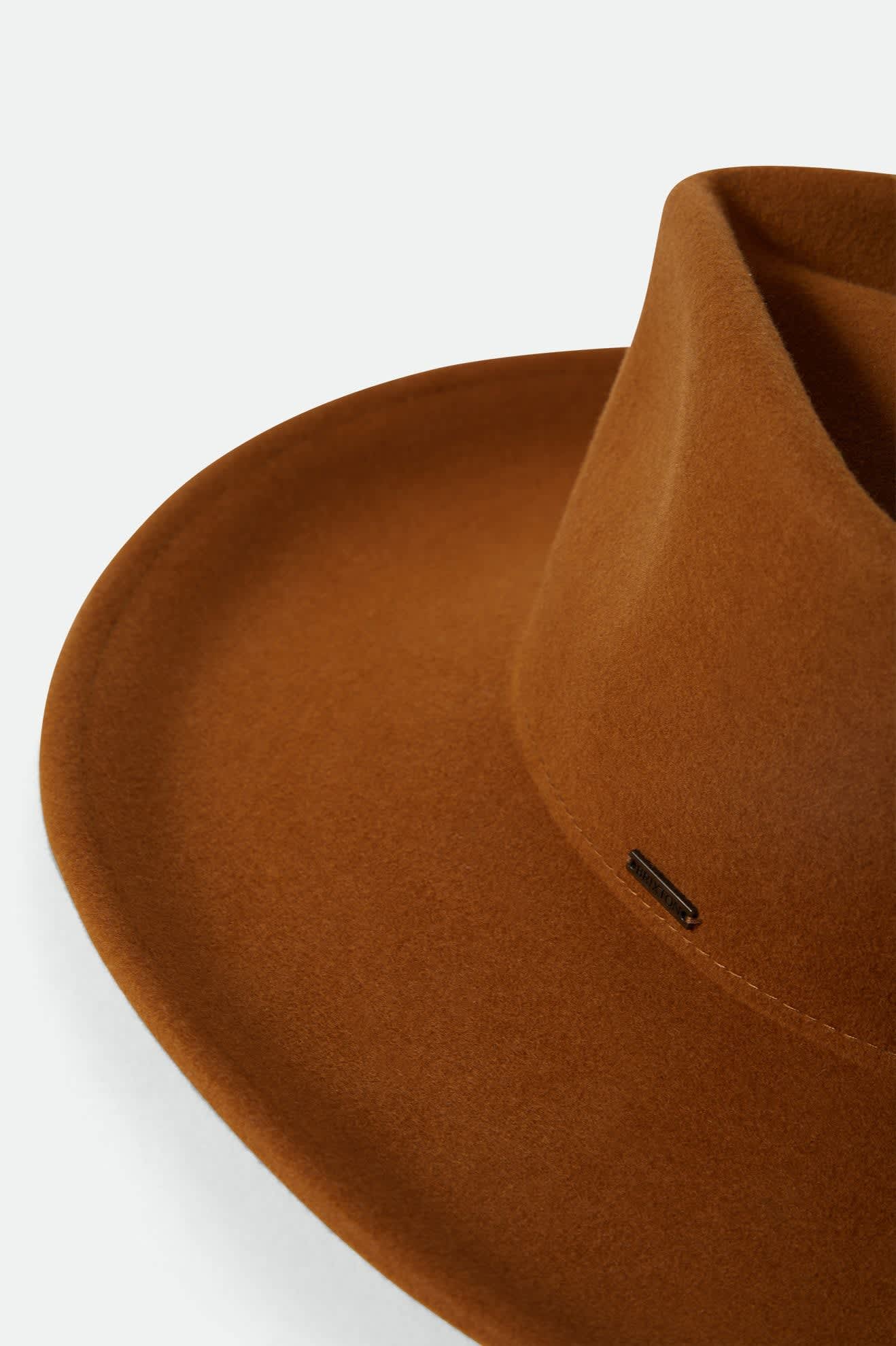Women's Monet Fedora in the color Washed Copper - Additional Laydown image