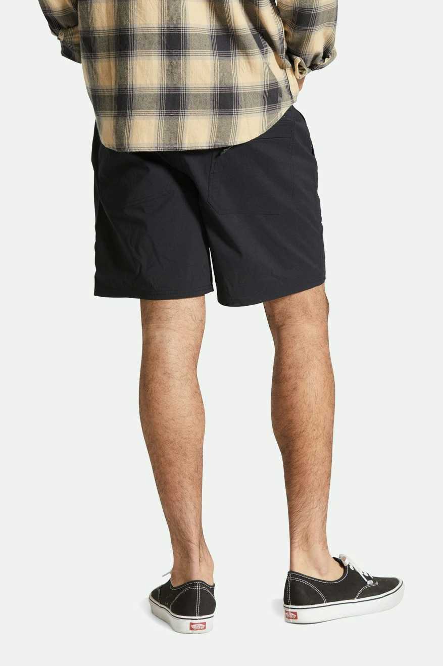 Back Fit Image | Adventure Ripstop Water Short - Black
