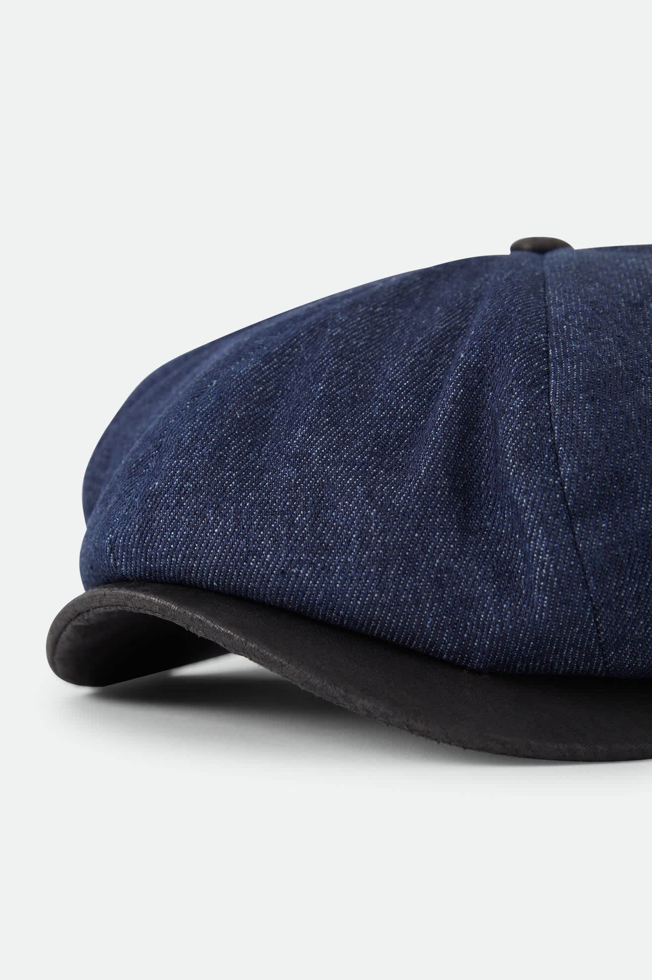 Unisex Brood Baggy Flannel Snap Cap in the color Black Denim/Black - Additional Laydown image