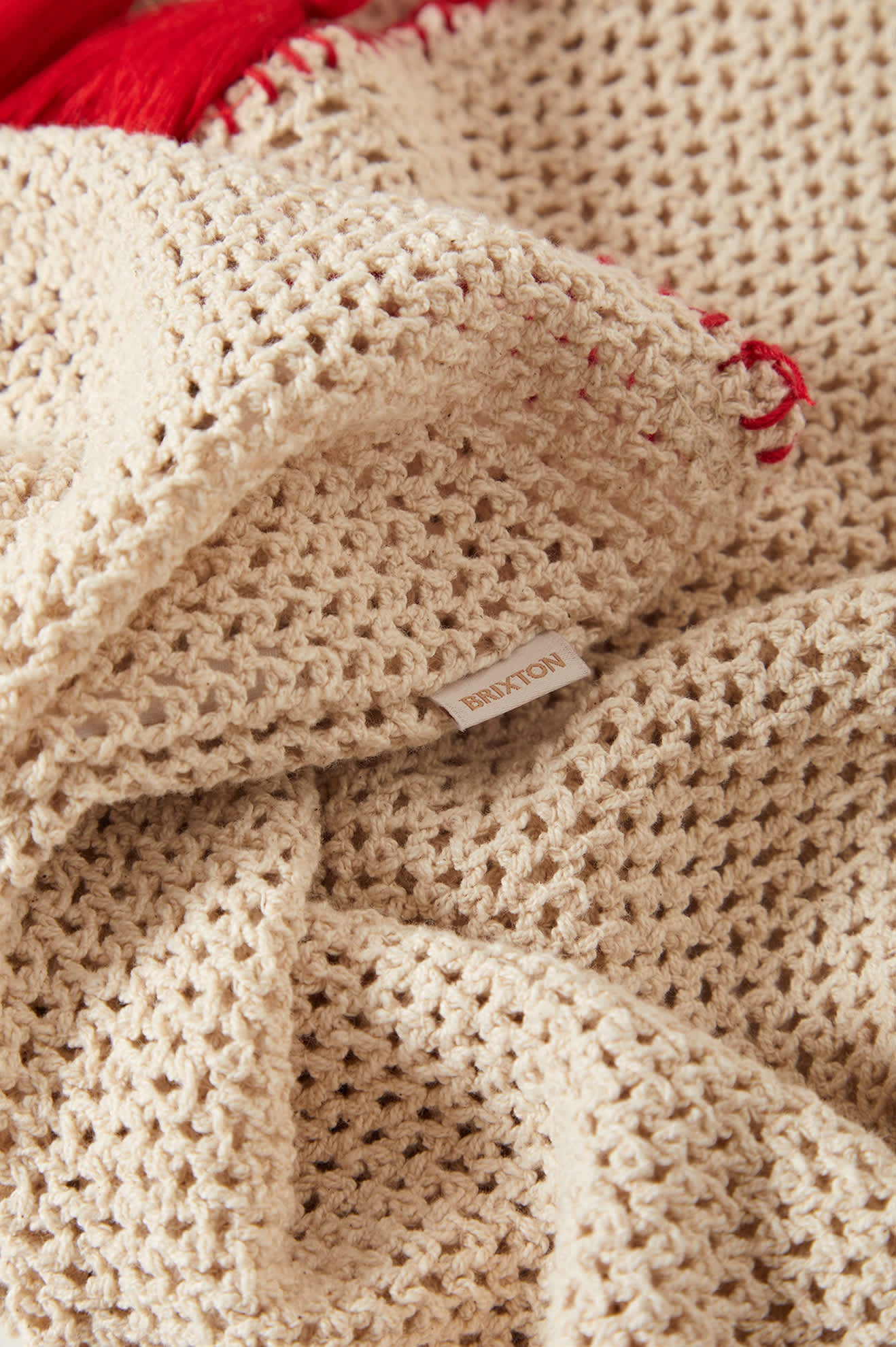 Women's The Crochet Cover Up in the color Timeless Taupe - Additional Laydown image