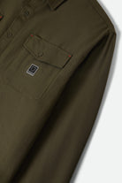 Men's Journey Lightweight Long Sleeve Shirt in the color Dark Olive - Additional Laydown image